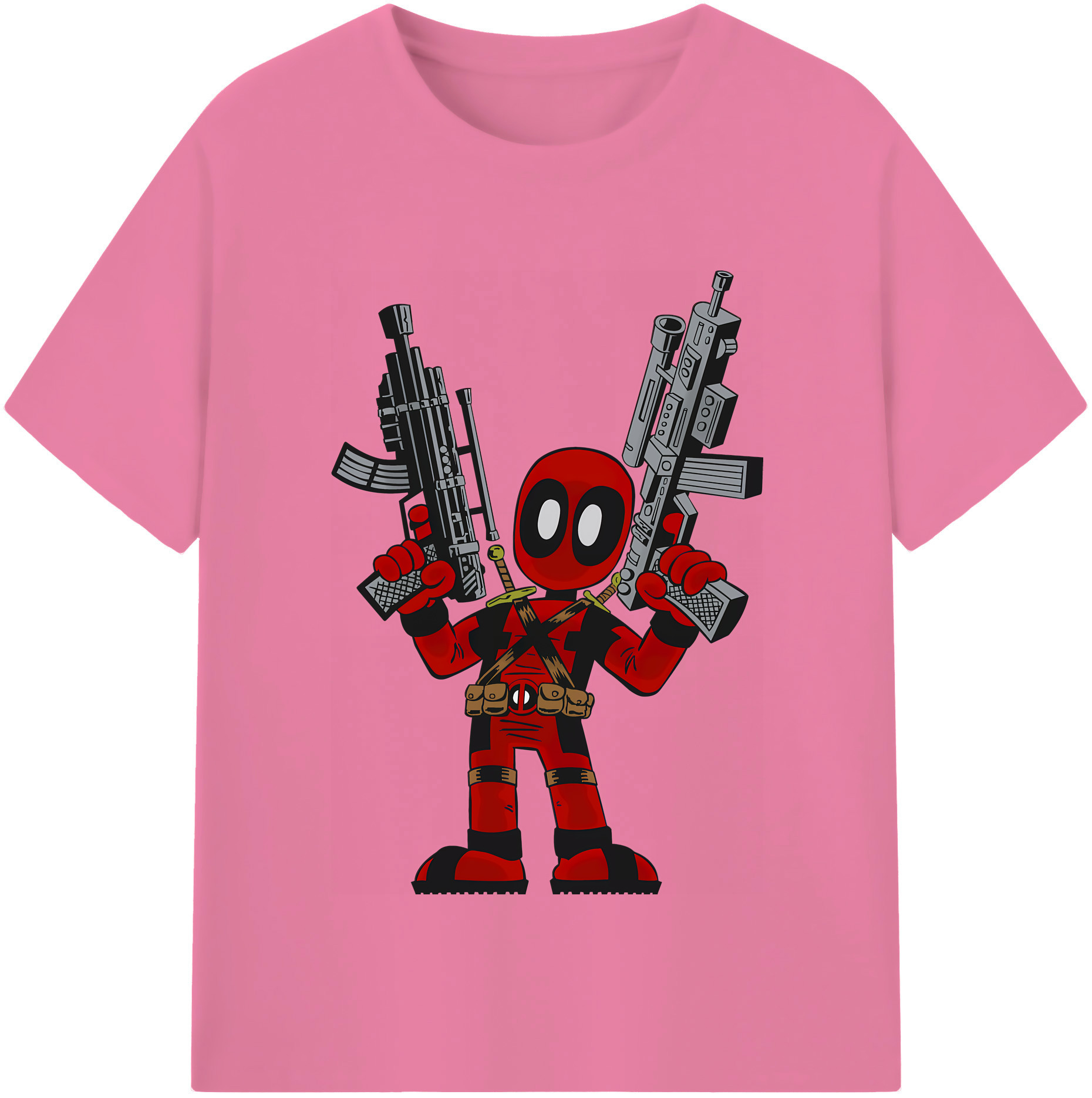 （画像用） Deadpool デッドプール 綿100％半袖Tシャツ（フロントプリント）